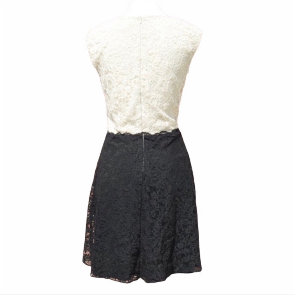 Betsey Johnson Black/Cream Lace Dress Sz 10 EUC - Picture 3 of 5